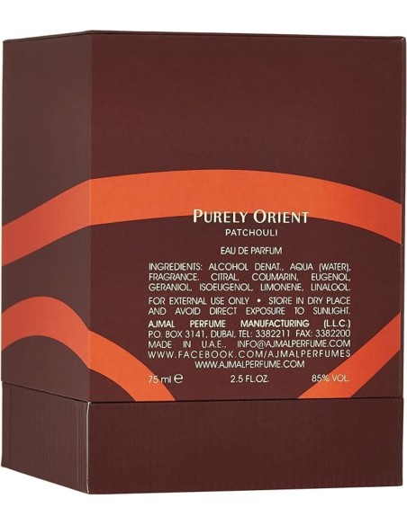 Ajmal Purely Orient Patchouli Edp 75ml - TheBeautyCool
